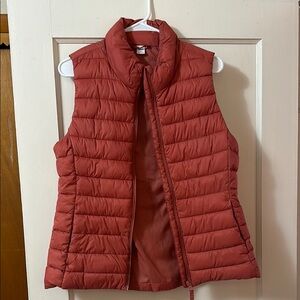 Rust Quilted Puffer Vest